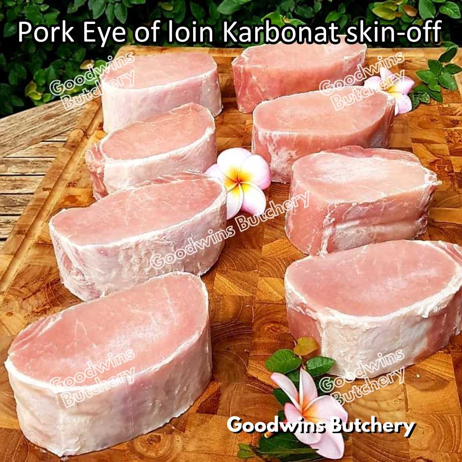 Pork EYE OF LOIN SKIN OFF Local Premium | FRESHLY DICED DADU CUTS 2cm 1kg | Sirloin Karbonat has luar babi tanpa kulit beku frozen - Image 11