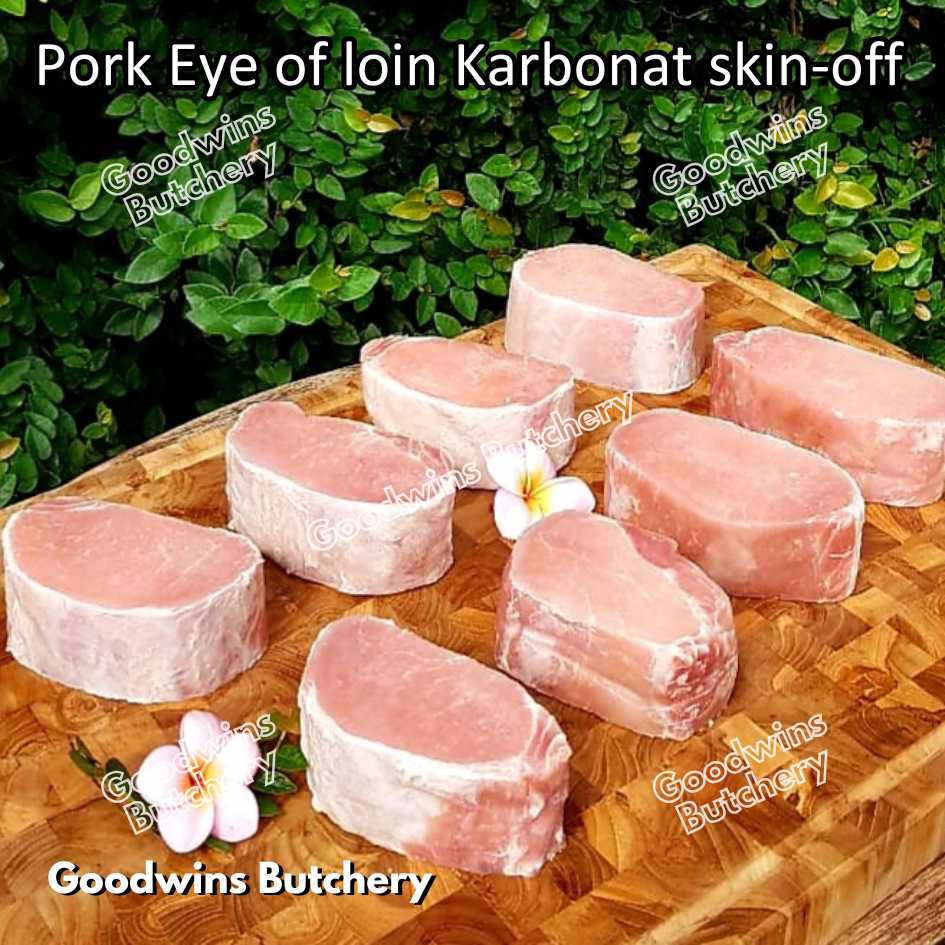 Pork EYE OF LOIN SKIN OFF Local Premium | FRESHLY DICED DADU CUTS 2cm 1kg | Sirloin Karbonat has luar babi tanpa kulit beku frozen - Image 8
