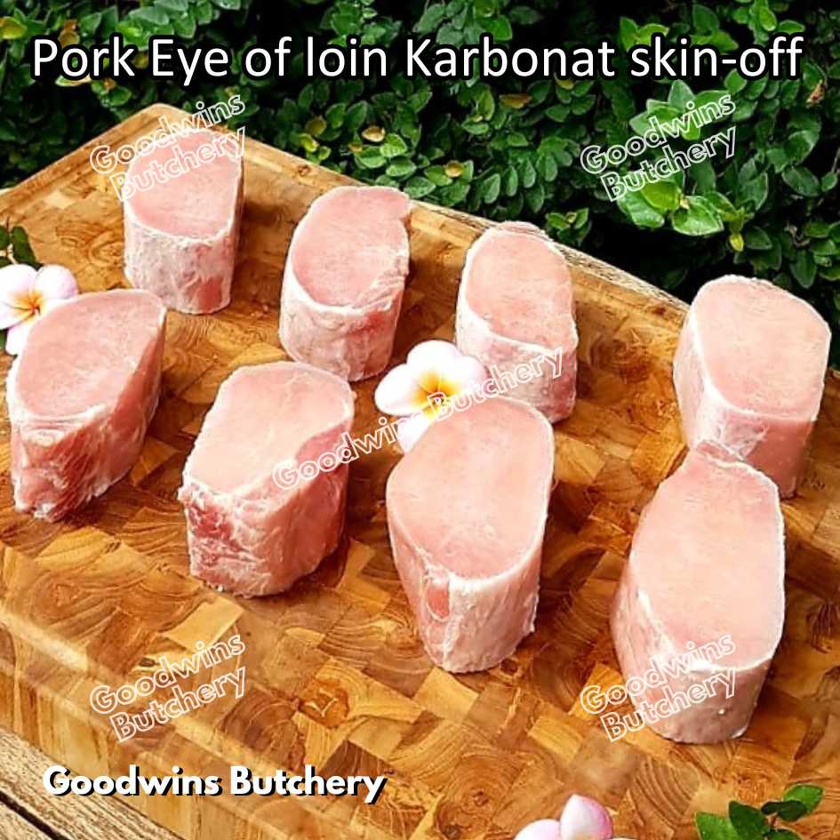 Pork EYE OF LOIN SKIN OFF Local Premium | FRESHLY DICED DADU CUTS 2cm 1kg | Sirloin Karbonat has luar babi tanpa kulit beku frozen - Image 6