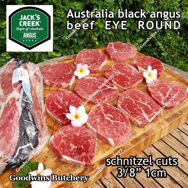 Beef EYE ROUND schnitzel steak cuts 1.2kg | Brazil FRIBOI FRIGON Australia WMPG Angus JACK'S CREEK US choice SWIFT IBP daging sapi import gandik lagarto eyeround frozen - Image 38