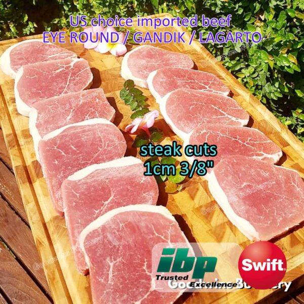 Beef EYE ROUND schnitzel steak cuts 1.2kg | Brazil FRIBOI FRIGON Australia WMPG Angus JACK'S CREEK US choice SWIFT IBP daging sapi import gandik lagarto eyeround frozen - Image 8