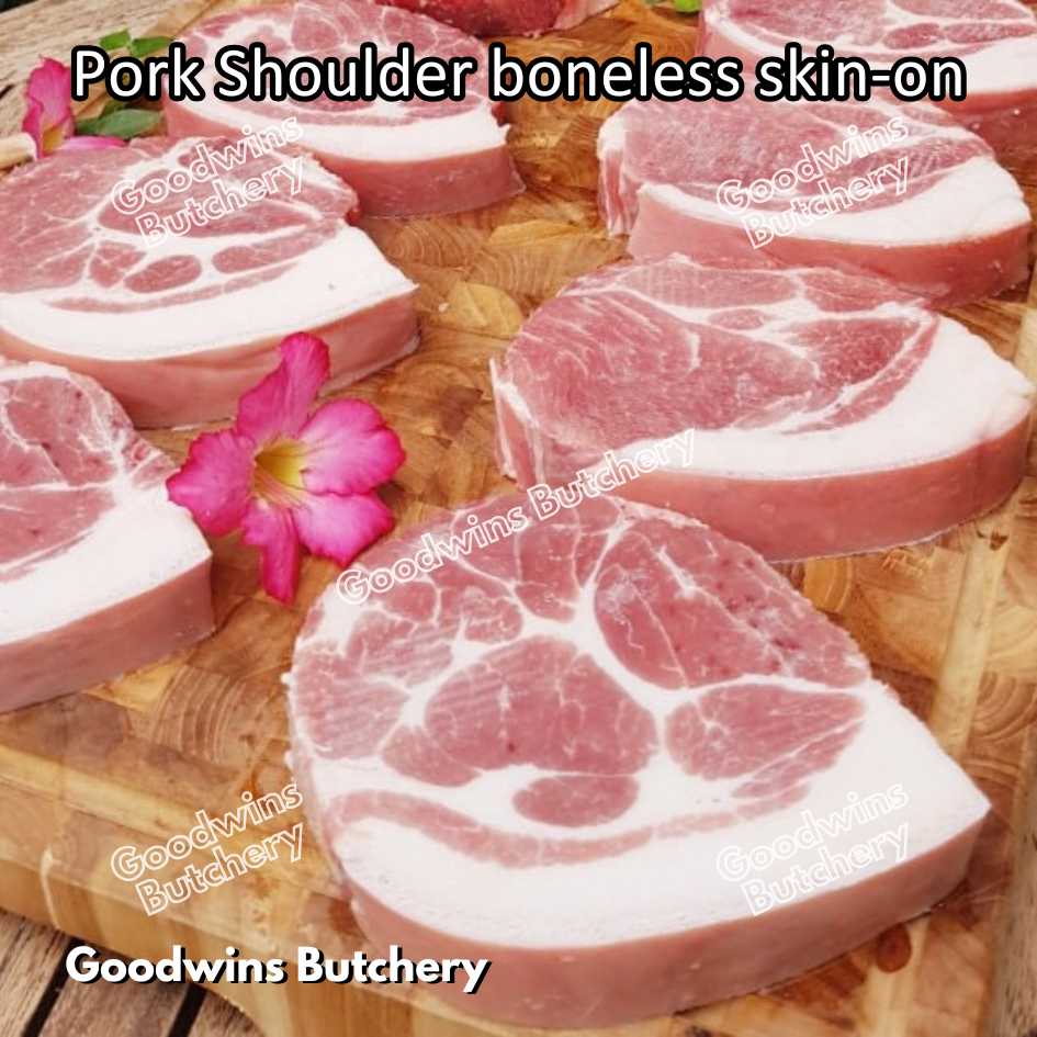 Pork shoulder boneless with skin on Local Premium WHOLE CUT UTUH 3.5kg/pc | kapsim babi collar boston-butt frozen - Image 13