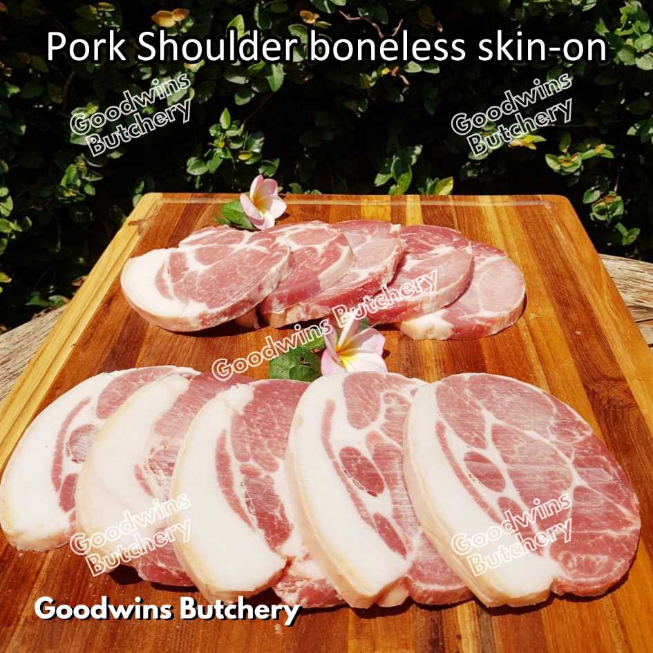 Pork shoulder boneless with skin on Local Premium WHOLE CUT UTUH 3.5kg/pc | kapsim babi collar boston-butt frozen - Image 14