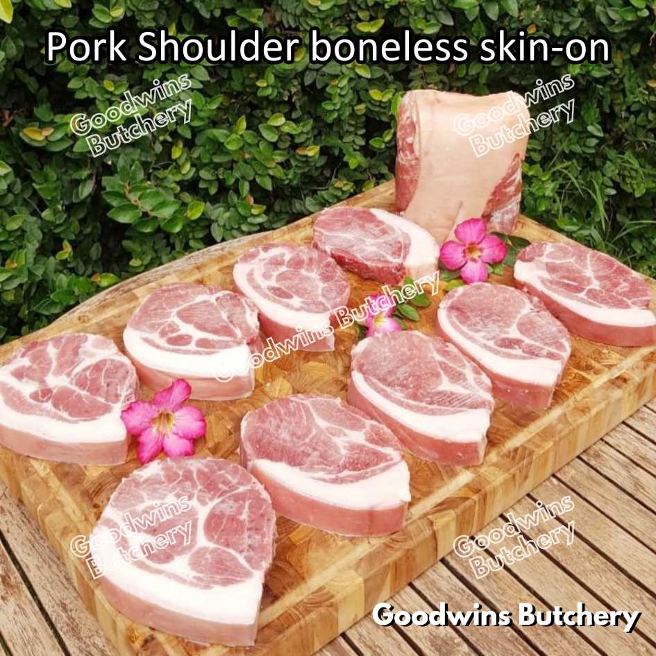 Pork shoulder boneless with skin on Local Premium WHOLE CUT UTUH 3.5kg/pc | kapsim babi collar boston-butt frozen - Image 26