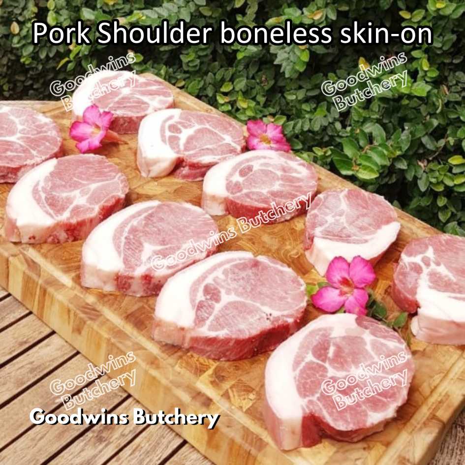 Pork shoulder boneless with skin on Local Premium WHOLE CUT UTUH 3.5kg/pc | kapsim babi collar boston-butt frozen - Image 25