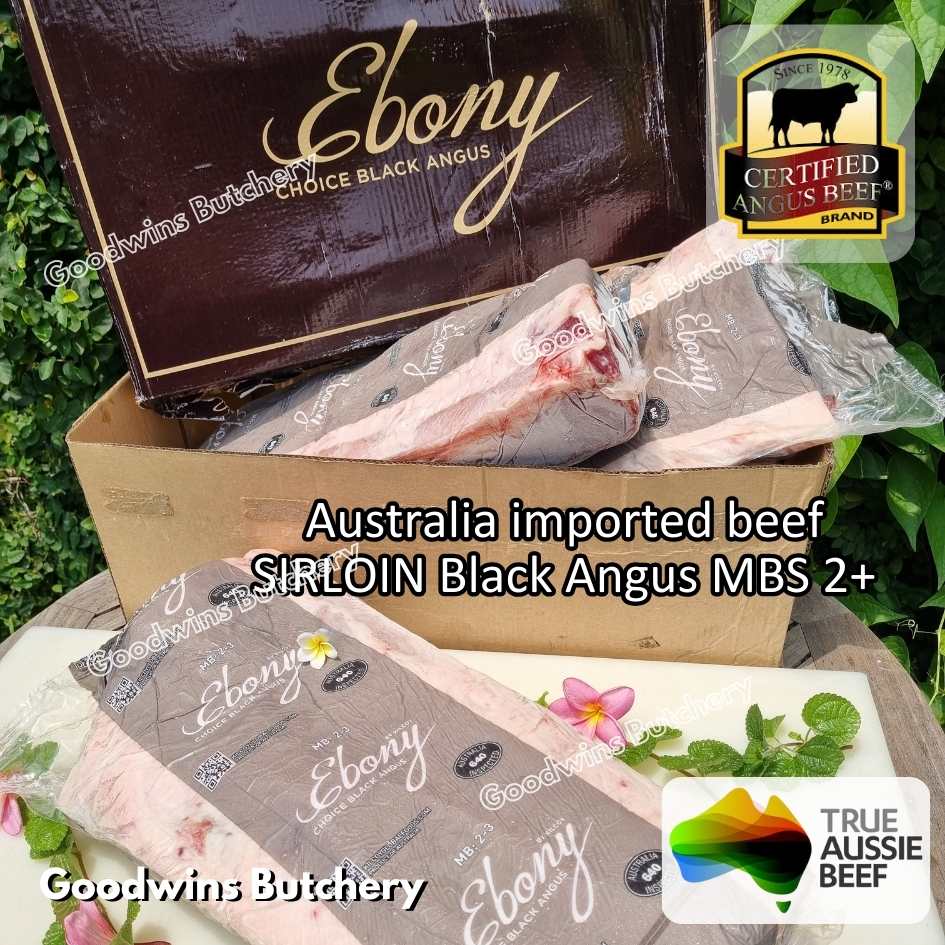 Beef SIRLOIN BLACK ANGUS marbling MB2+ steak cuts 350-900gr | Australia STEER (young cattle) Ebony / Jack's Creek | daging sapi has luar Striploin New York strip frozen - Image 5