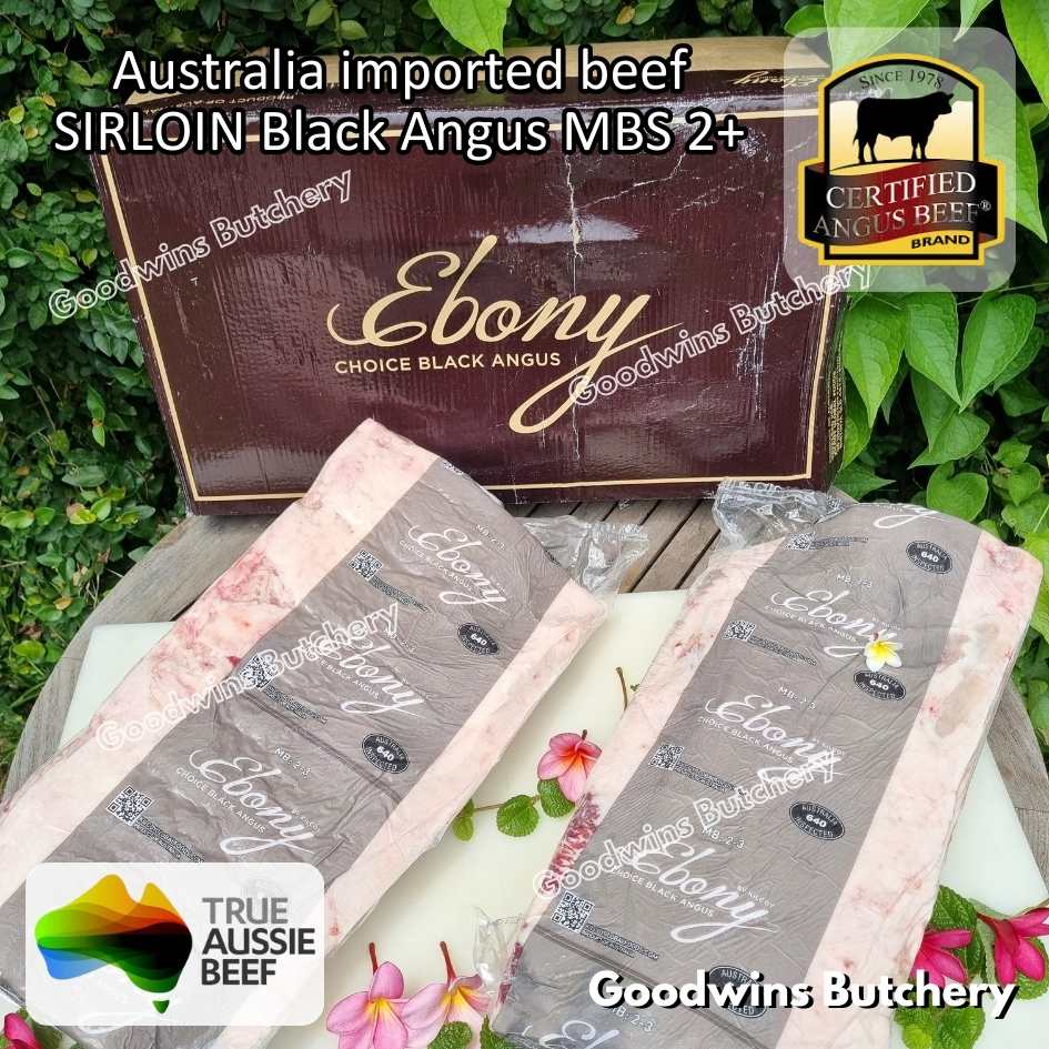 Beef SIRLOIN BLACK ANGUS marbling MB2+ steak cuts 350-900gr | Australia STEER (young cattle) Ebony / Jack's Creek | daging sapi has luar Striploin New York strip frozen - Image 4
