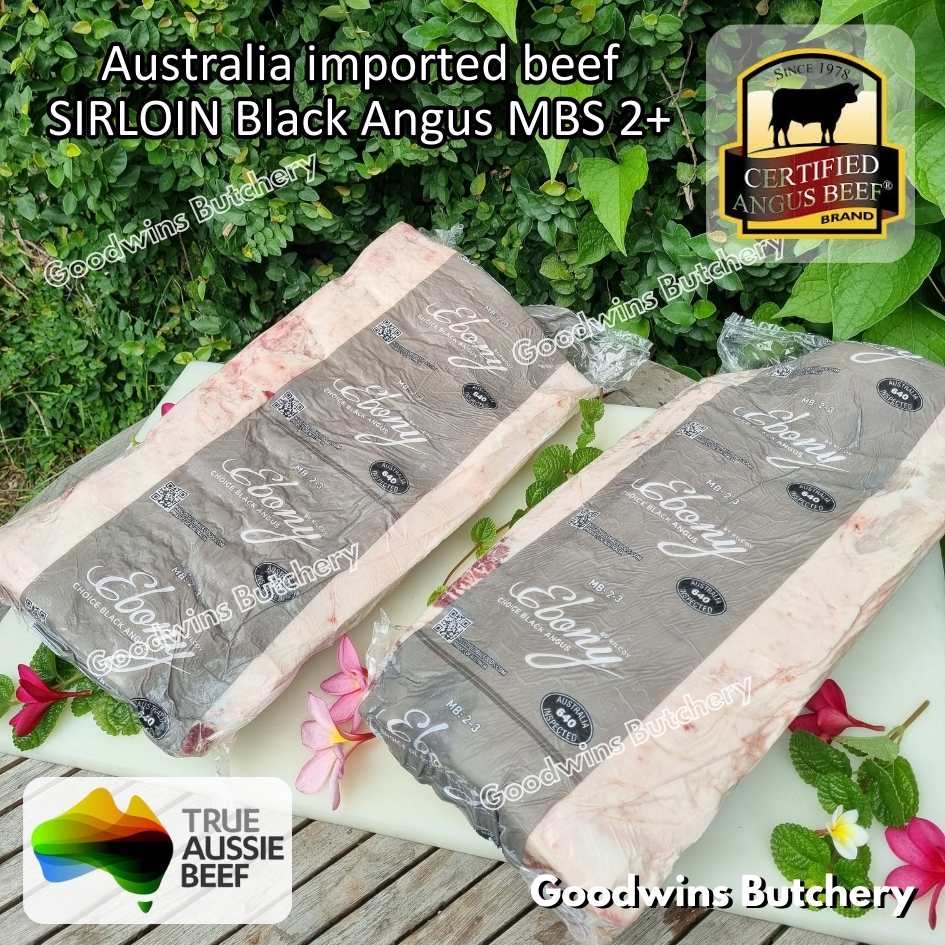 Beef SIRLOIN BLACK ANGUS marbling MB2+ steak cuts 350-900gr | Australia STEER (young cattle) Ebony / Jack's Creek | daging sapi has luar Striploin New York strip frozen - Image 15