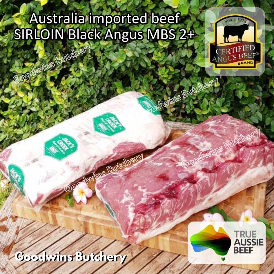 Beef SIRLOIN BLACK ANGUS marbling MB2+ steak cuts 350-900gr | Australia STEER (young cattle) Ebony / Jack's Creek | daging sapi has luar Striploin New York strip frozen - Image 40