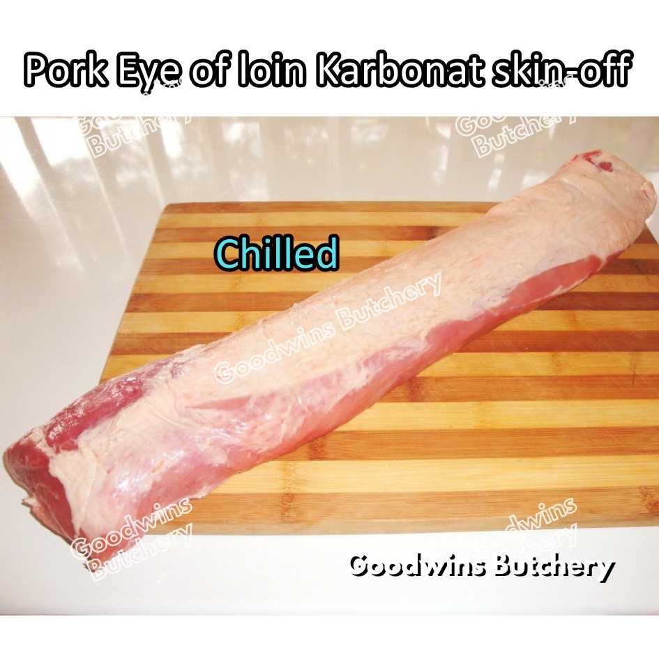 Pork EYE OF LOIN SKIN OFF Local Premium | FRESHLY DICED DADU CUTS 2cm 1kg | Sirloin Karbonat has luar babi tanpa kulit beku frozen - Image 4