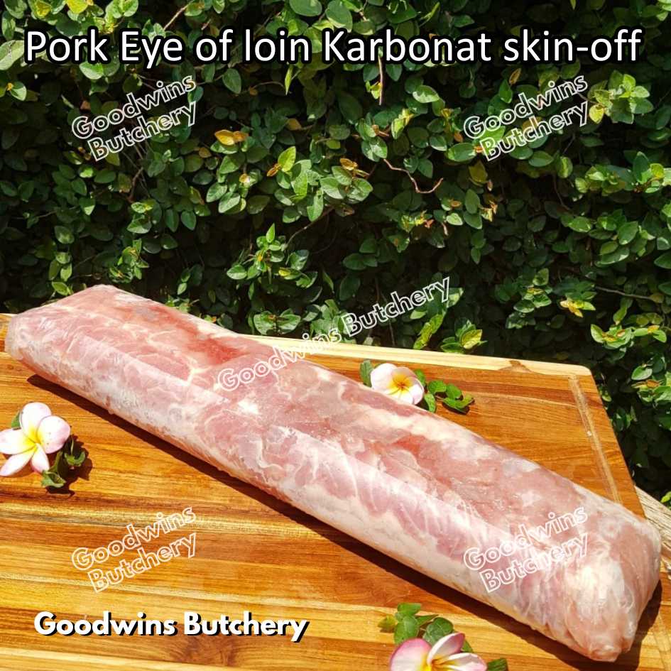 Pork EYE OF LOIN SKIN OFF Local Premium | FRESHLY DICED DADU CUTS 2cm 1kg | Sirloin Karbonat has luar babi tanpa kulit beku frozen - Image 3