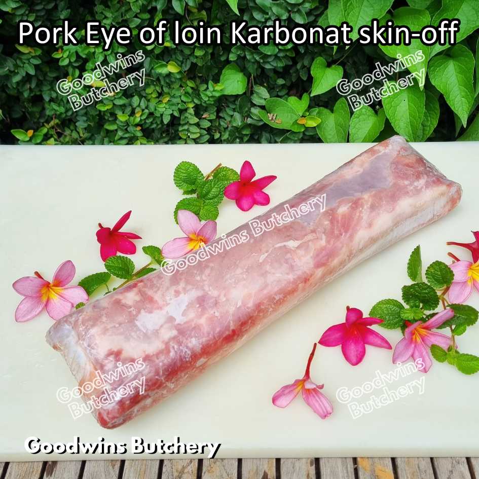 Pork EYE OF LOIN SKIN OFF Local Premium | FRESHLY DICED DADU CUTS 2cm 1kg | Sirloin Karbonat has luar babi tanpa kulit beku frozen - Image 48