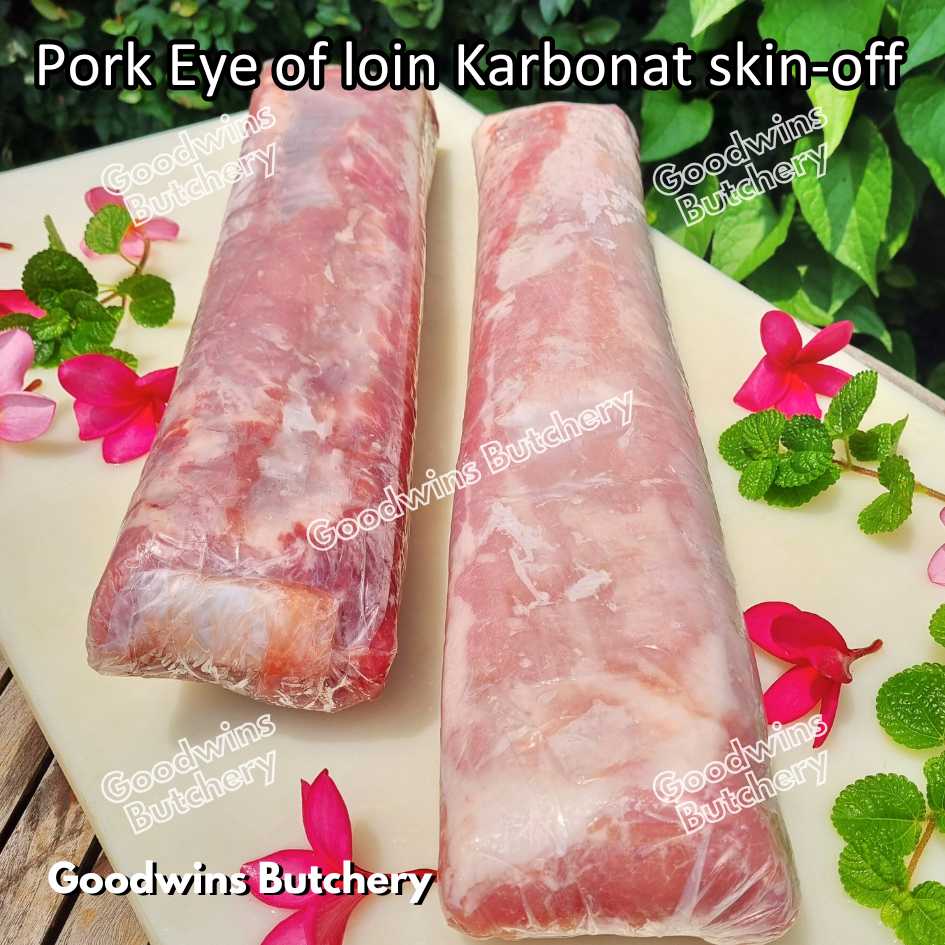Pork EYE OF LOIN SKIN OFF Local Premium | FRESHLY DICED DADU CUTS 2cm 1kg | Sirloin Karbonat has luar babi tanpa kulit beku frozen - Image 5