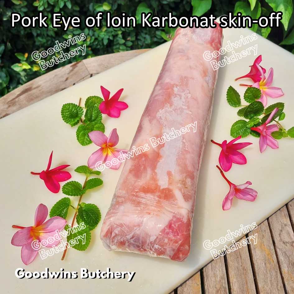 Pork EYE OF LOIN SKIN OFF Local Premium | FRESHLY DICED DADU CUTS 2cm 1kg | Sirloin Karbonat has luar babi tanpa kulit beku frozen - Image 45
