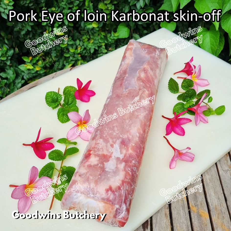 Pork EYE OF LOIN SKIN OFF Local Premium | FRESHLY DICED DADU CUTS 2cm 1kg | Sirloin Karbonat has luar babi tanpa kulit beku frozen - Image 49