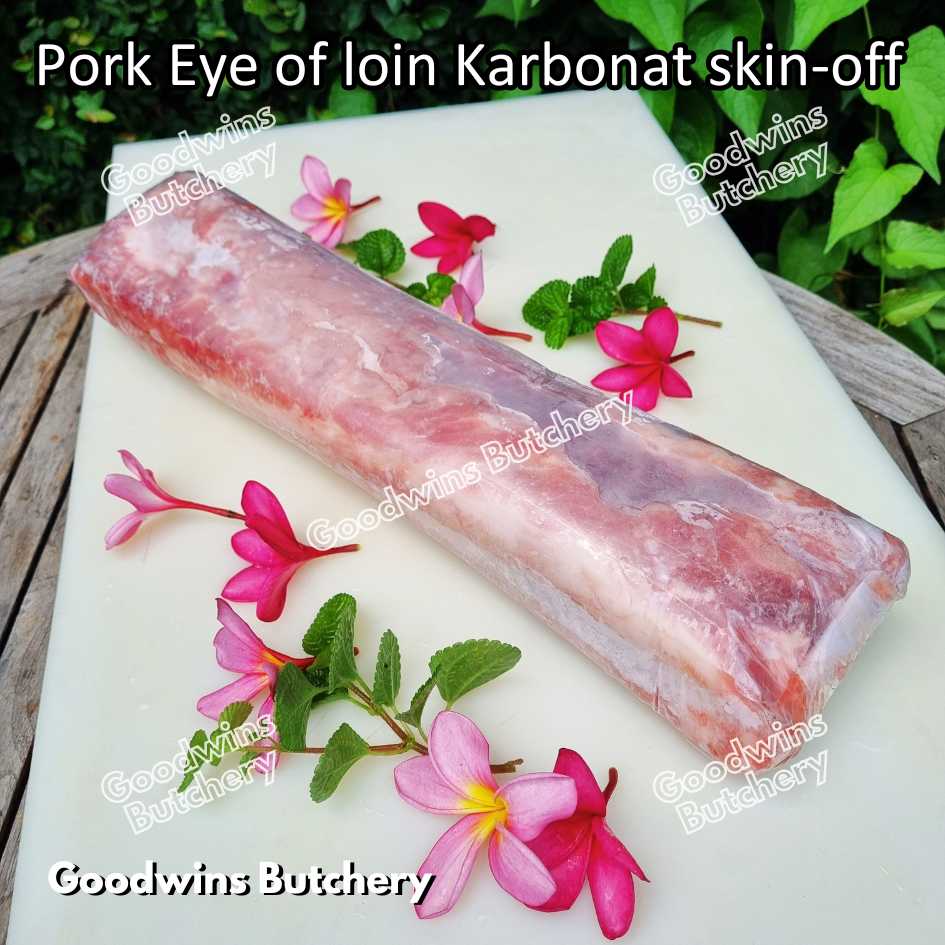 Pork EYE OF LOIN SKIN OFF Local Premium | FRESHLY DICED DADU CUTS 2cm 1kg | Sirloin Karbonat has luar babi tanpa kulit beku frozen - Image 40