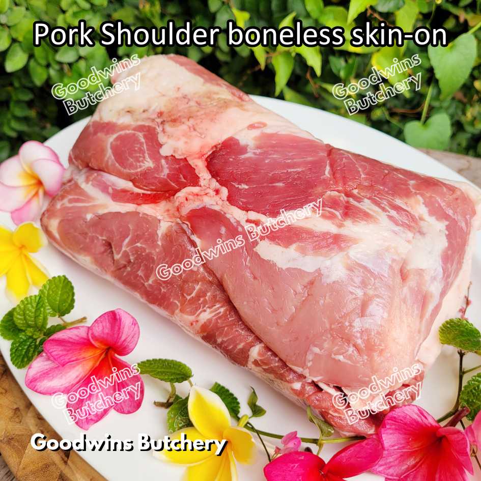 Pork shoulder boneless with skin on Local Premium WHOLE CUT UTUH 3.5kg/pc | kapsim babi collar boston-butt frozen - Image 16