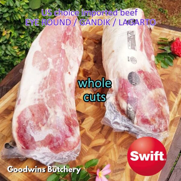 Beef EYE ROUND schnitzel steak cuts 1.2kg | Brazil FRIBOI FRIGON Australia WMPG Angus JACK'S CREEK US choice SWIFT IBP daging sapi import gandik lagarto eyeround frozen - Image 2