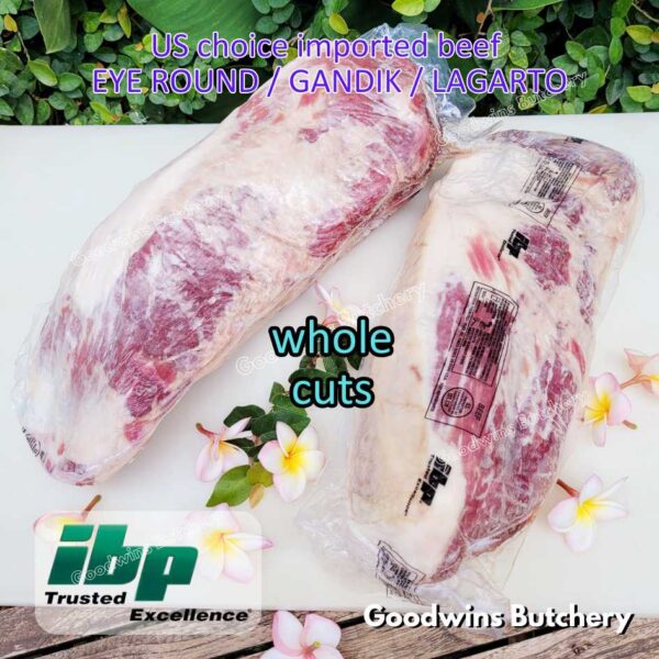 Beef EYE ROUND schnitzel steak cuts 1.2kg | Brazil FRIBOI FRIGON Australia WMPG Angus JACK'S CREEK US choice SWIFT IBP daging sapi import gandik lagarto eyeround frozen - Image 4