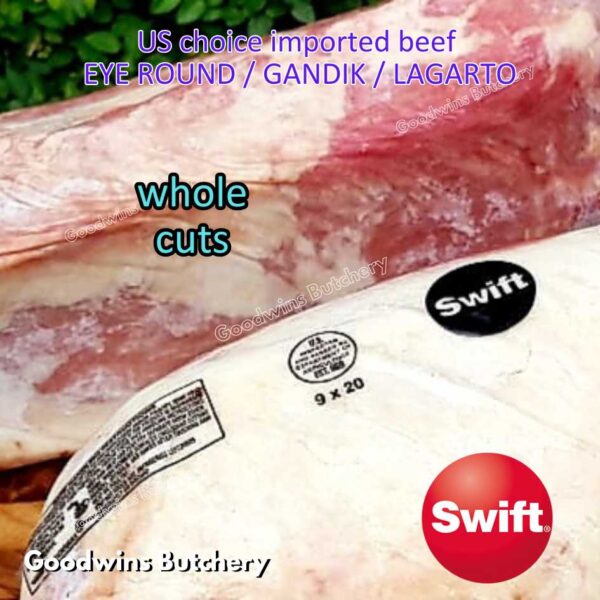 Beef EYE ROUND schnitzel steak cuts 1.2kg | Brazil FRIBOI FRIGON Australia WMPG Angus JACK'S CREEK US choice SWIFT IBP daging sapi import gandik lagarto eyeround frozen - Image 3
