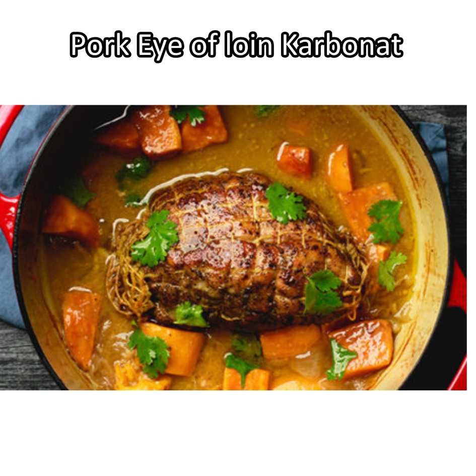 Pork EYE OF LOIN SKIN-ON local premium | WHOLE CUT UTUH 3kg | Sirloin Karbonat has luar babi berkulit beku frozen - Image 11
