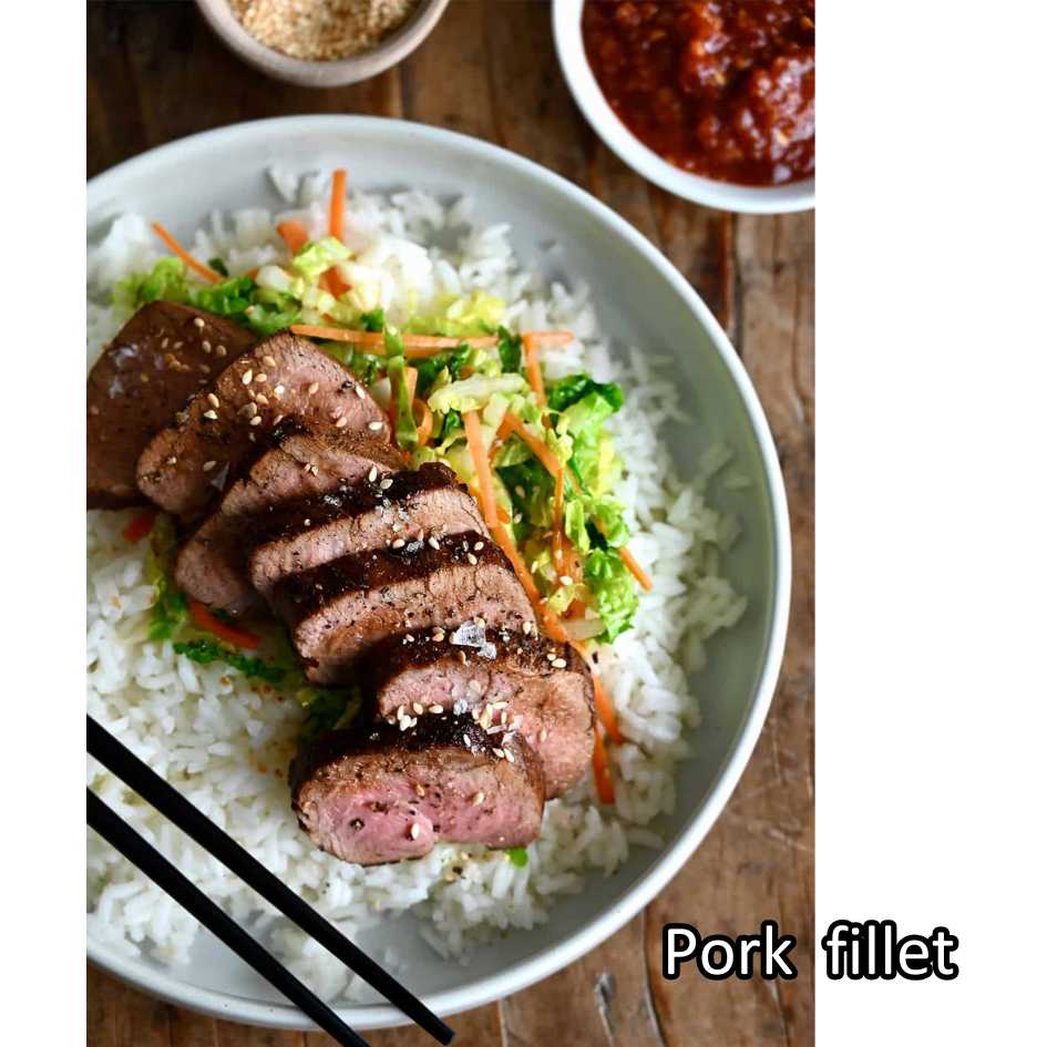 Pork EYE OF LOIN SKIN-ON local premium | WHOLE CUT UTUH 3kg | Sirloin Karbonat has luar babi berkulit beku frozen - Image 9