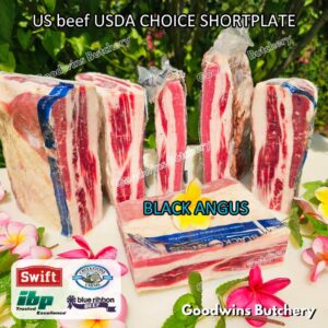 US Black Angus beef SHORTPLATE portioned cut 1kg | daging sapi perut samcan iris slice teriyaki yakiniku shabu2 beef rice bowl | Short plate US Creekstone Swift IBP