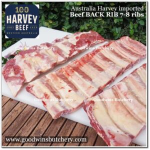 Beef BACK RIB Australia imported Harvey 7-8 ribs frozen 2kg