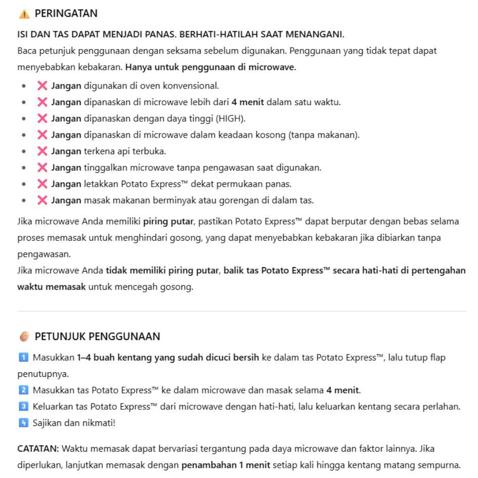 MICROWAVE POTATO RED BAG EXPRESS 4 minutes kantong merah pemasak kentang pouch cooker baked reusable 25x19cm - Image 8