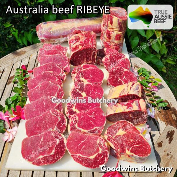 Beef RIBEYE Australia portioned small roast cut 1.5kg | brand Midfield Nolan AMG Borello CAG WMPG | daging sapi import Scotch-Fillet Cuberoll frozen - Image 30