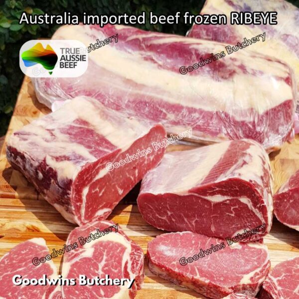 Beef RIBEYE Australia portioned small roast cut 1.5kg | brand Midfield Nolan AMG Borello CAG WMPG | daging sapi import Scotch-Fillet Cuberoll frozen - Image 20