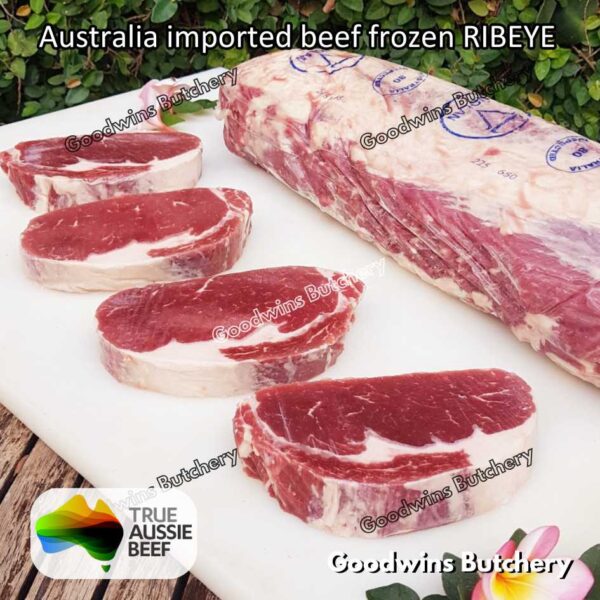 Beef RIBEYE Australia portioned small roast cut 1.5kg | brand Midfield Nolan AMG Borello CAG WMPG | daging sapi import Scotch-Fillet Cuberoll frozen - Image 12