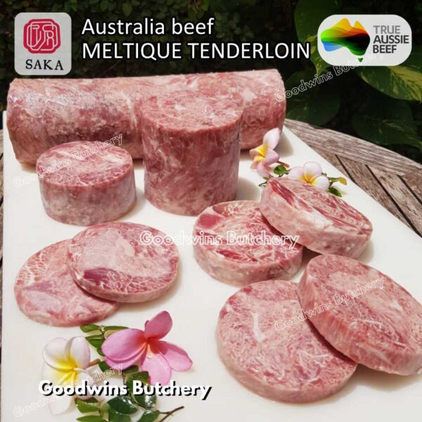 Beef MELTIQUE TENDERLOIN import Australia SAKA steak cuts 500gr | daging sapi meltik has dalam Eye Fillet mignon for Teriyaki Shabu2 Sukiyaki Saikoro Roast Schnitzel frozen - Image 13