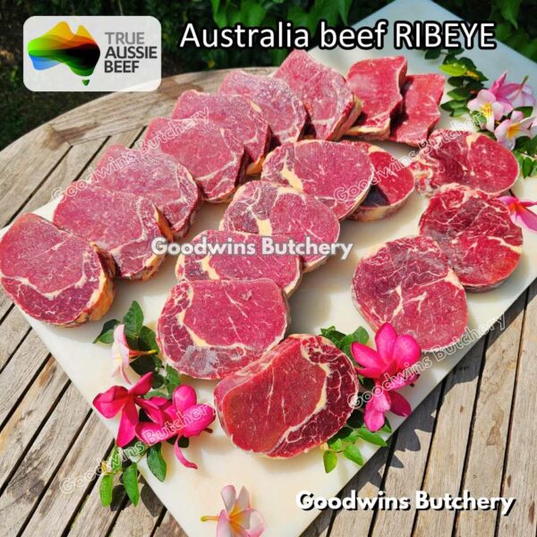Beef RIBEYE Australia portioned small roast cut 1.5kg | brand Midfield Nolan AMG Borello CAG WMPG | daging sapi import Scotch-Fillet Cuberoll frozen - Image 13