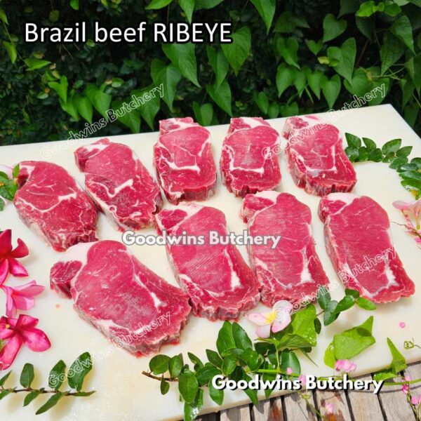 Beef RIBEYE LIP-ON Brasil MAFRIG steak cuts 150-600 gr/pc | daging sapi import Brazil Scotch-Fillet Cuberoll frozen