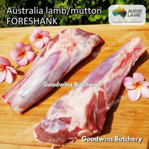 Australia lamb / Mutton FORESHANK | kaki sengkel depan domba import frozen fore shank +/- 1.2kg 2pcs | brand Wammco WhiteStripe Midfield McPhee Wagstaff