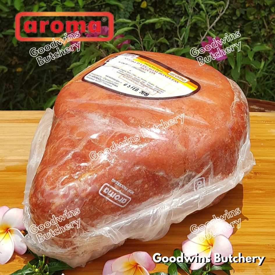 All pork HAM WHOLE UTUH Bali Aroma & Mama's frozen | Cooked Danish Gammon Honey Smoked | frozen 2-5kg - Image 15