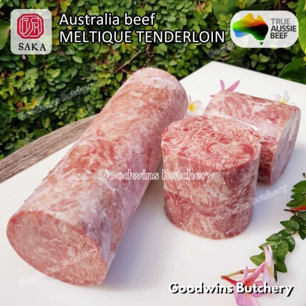 Beef MELTIQUE TENDERLOIN import Australia SAKA steak cuts 500gr | daging sapi meltik has dalam Eye Fillet mignon for Teriyaki Shabu2 Sukiyaki Saikoro Roast Schnitzel frozen - Image 32