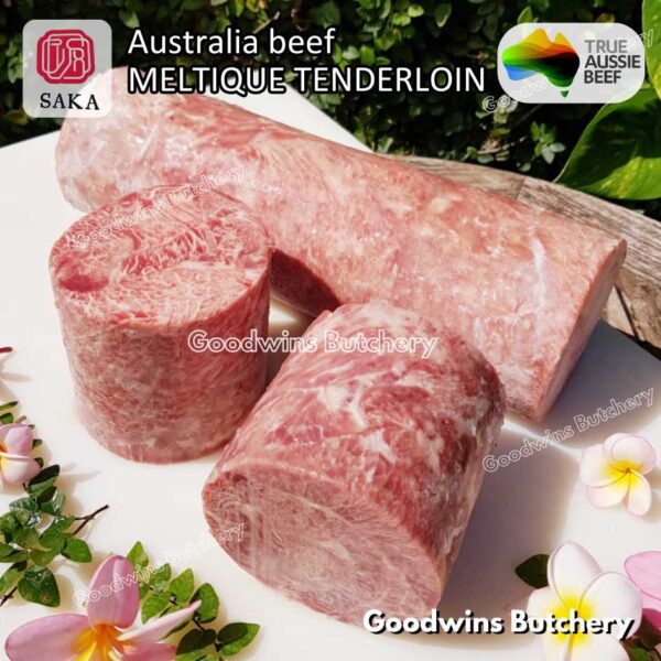 Beef MELTIQUE TENDERLOIN import Australia SAKA steak cuts 500gr | daging sapi meltik has dalam Eye Fillet mignon for Teriyaki Shabu2 Sukiyaki Saikoro Roast Schnitzel frozen - Image 48