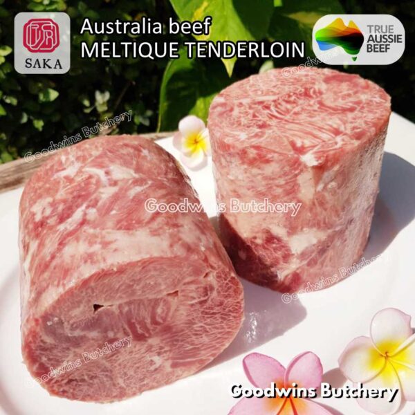 Beef MELTIQUE TENDERLOIN import Australia SAKA steak cuts 500gr | daging sapi meltik has dalam Eye Fillet mignon for Teriyaki Shabu2 Sukiyaki Saikoro Roast Schnitzel frozen - Image 33