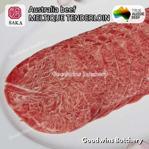 Beef MELTIQUE TENDERLOIN import Australia SAKA steak cuts 500gr | daging sapi meltik has dalam Eye Fillet mignon for Teriyaki Shabu2 Sukiyaki Saikoro Roast Schnitzel frozen - Image 46