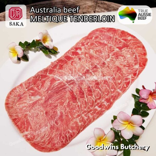 Beef MELTIQUE TENDERLOIN import Australia SAKA steak cuts 500gr | daging sapi meltik has dalam Eye Fillet mignon for Teriyaki Shabu2 Sukiyaki Saikoro Roast Schnitzel frozen - Image 28