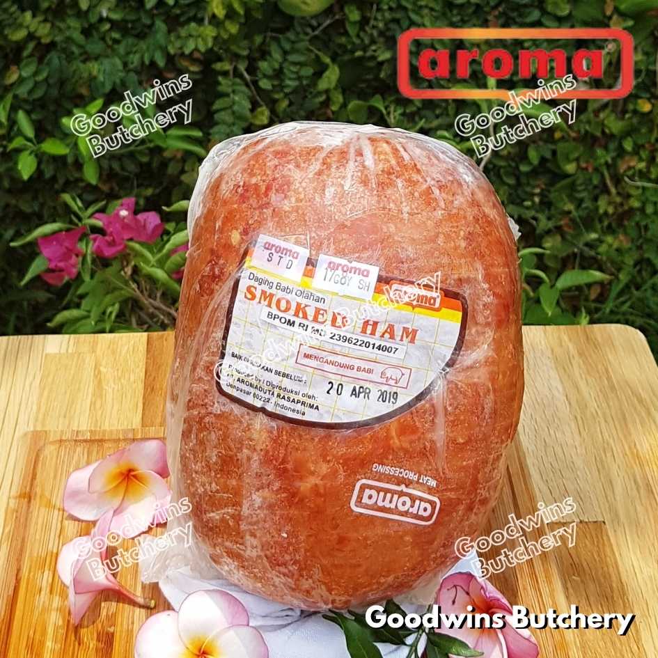 All pork HAM WHOLE UTUH Bali Aroma & Mama's frozen | Cooked Danish Gammon Honey Smoked | frozen 2-5kg - Image 5