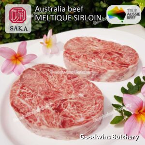 Beef MELTIQUE SIRLOIN import Australia SAKA steak cuts 600-700 gr/pack | daging sapi meltik has luar Striploin New York Strip for Teriyaki Shabu2 Sukiyaki Saikoro Roast Schnitzel frozen