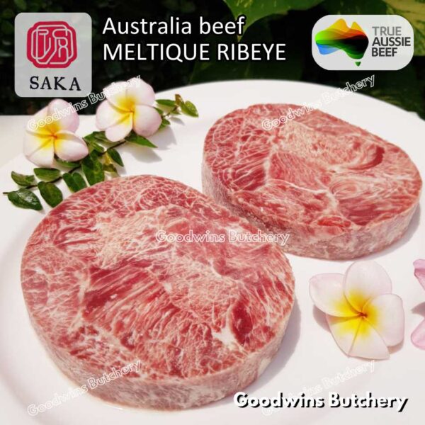 Beef MELTIQUE RIBEYE import Australia SAKA steak cuts 350-750 gr/pack | daging sapi meltik Scotch-Fillet Cuberoll for Teriyaki Shabu2 Sukiyaki Saikoro Roast Schnitzel
