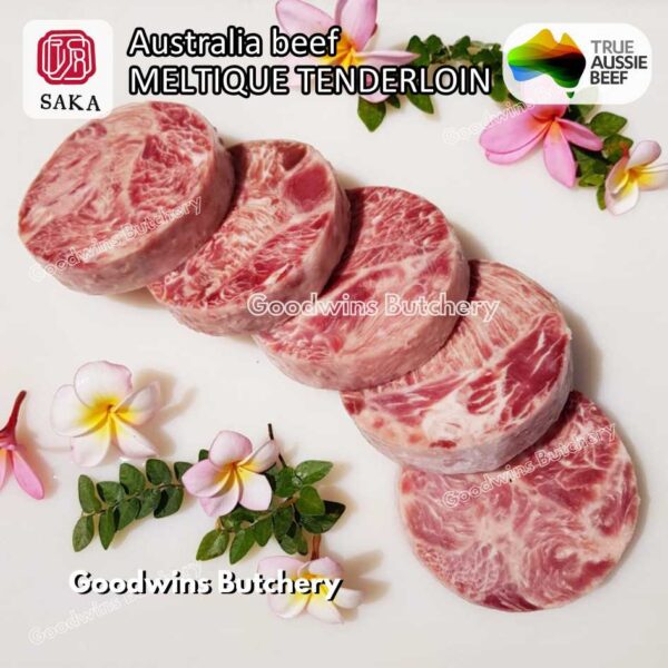 Beef MELTIQUE TENDERLOIN import Australia SAKA steak cuts 500gr | daging sapi meltik has dalam Eye Fillet mignon for Teriyaki Shabu2 Sukiyaki Saikoro Roast Schnitzel frozen - Image 26