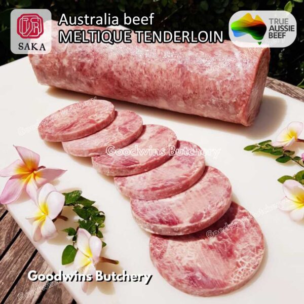 Beef MELTIQUE TENDERLOIN import Australia SAKA steak cuts 500gr | daging sapi meltik has dalam Eye Fillet mignon for Teriyaki Shabu2 Sukiyaki Saikoro Roast Schnitzel frozen - Image 35