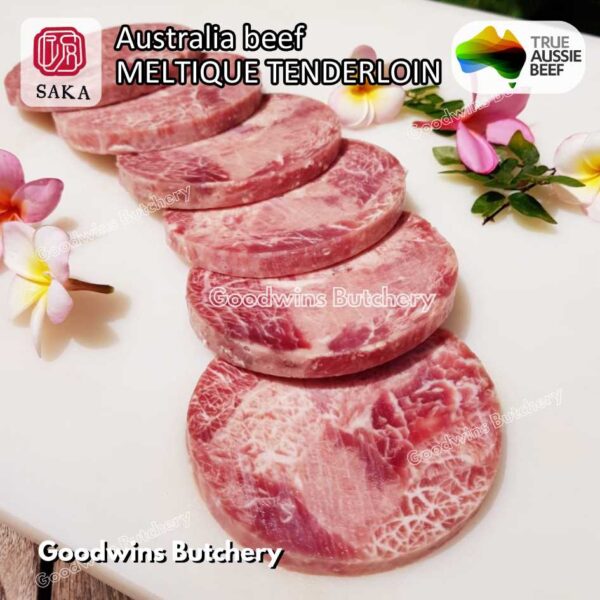 Beef MELTIQUE TENDERLOIN import Australia SAKA steak cuts 500gr | daging sapi meltik has dalam Eye Fillet mignon for Teriyaki Shabu2 Sukiyaki Saikoro Roast Schnitzel frozen - Image 34