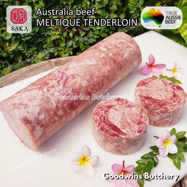 Beef MELTIQUE TENDERLOIN import Australia SAKA steak cuts 500gr | daging sapi meltik has dalam Eye Fillet mignon for Teriyaki Shabu2 Sukiyaki Saikoro Roast Schnitzel frozen - Image 30