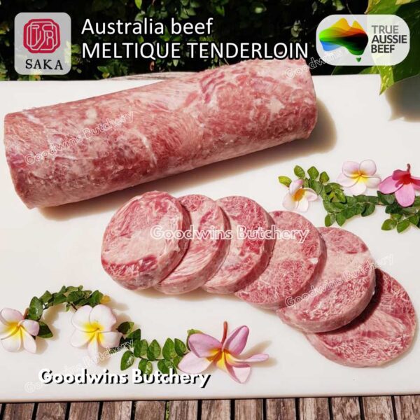 Beef MELTIQUE TENDERLOIN import Australia SAKA steak cuts 500gr | daging sapi meltik has dalam Eye Fillet mignon for Teriyaki Shabu2 Sukiyaki Saikoro Roast Schnitzel frozen - Image 15